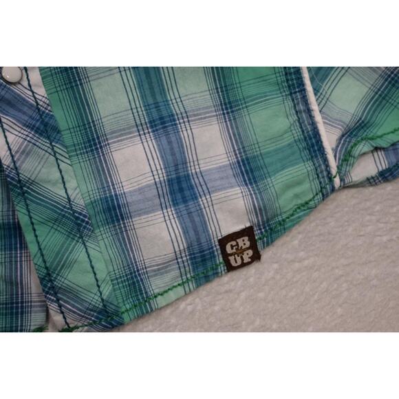 Cowboy Up Tailored Fit Western Pearl Snaps Plaid Cowboy Shirt Mens Sz 2XL XXL - Picture 8 of 12